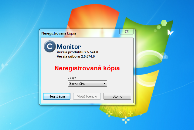 Registrácia C-Monitor klienta