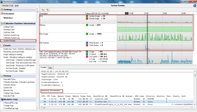 Zobrazenie System Runtime v C-Monitor Windows klientovi